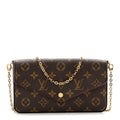 Louis Vuitton Monogram Pochette Felicie Chain Wallet Fuchsia