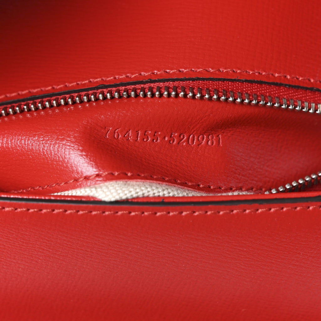 Gucci Demetra Small Horsebit 1955 Asymmetric Shoulder Bag New Cherry Red