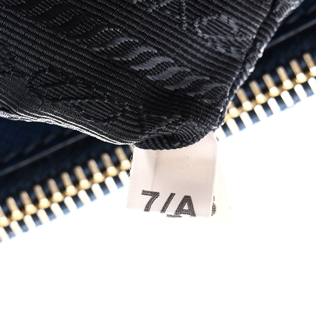 Prada Saffiano Lux Medium Galleria Double Zip Tote Bluette