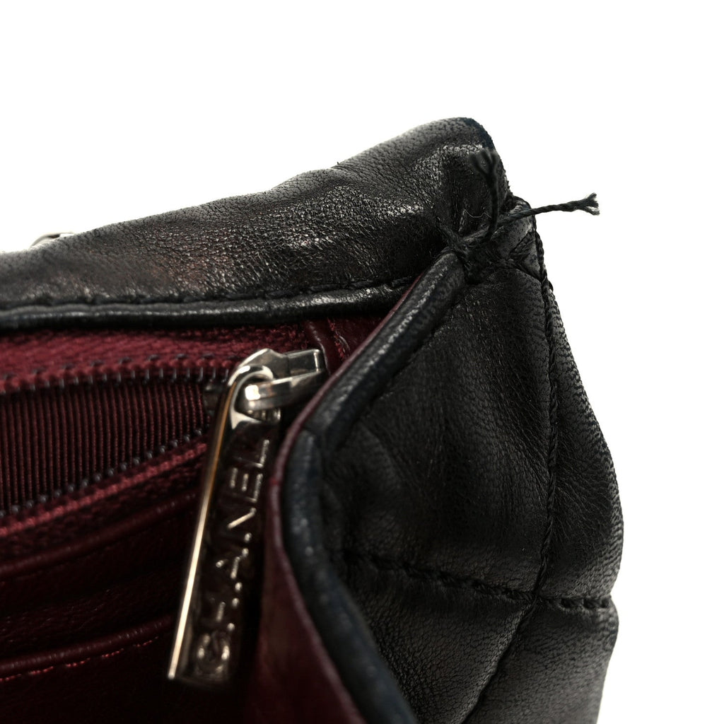 Chanel Washed Lambskin Quilted Maxi Single Flap Black