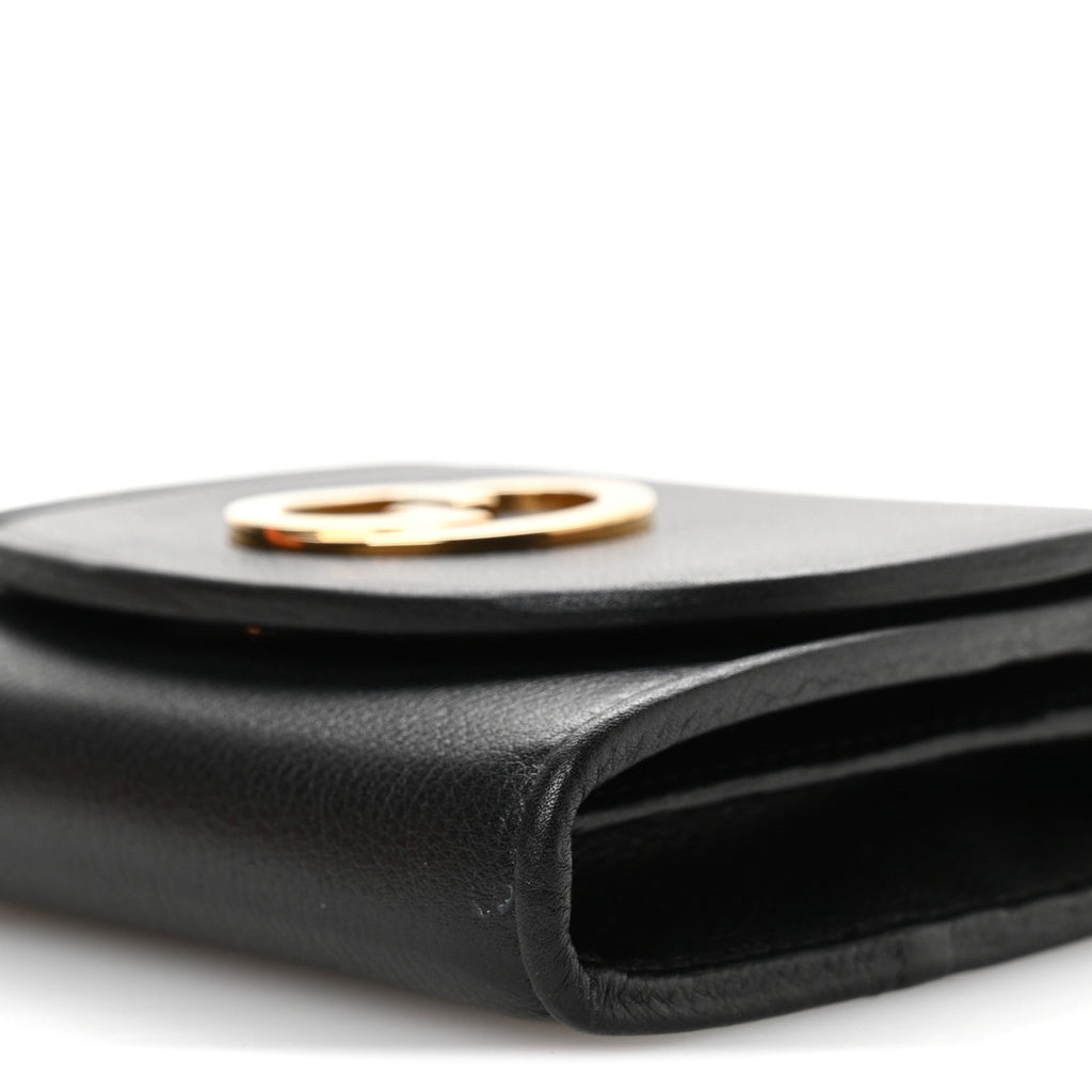Gucci Roxy Calfskin Medium Blondie Chain Wallet Black