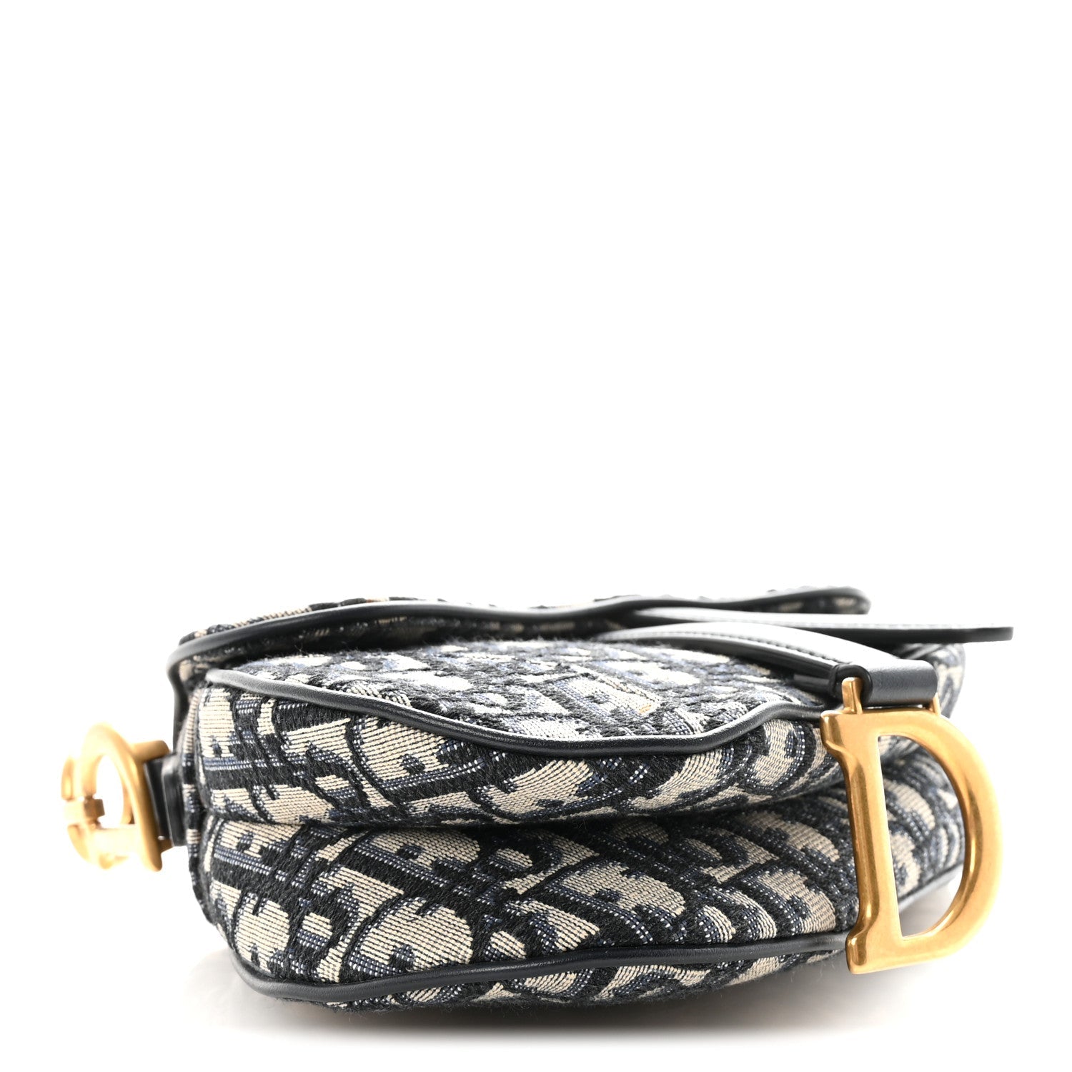Christian Dior Oblique Mini Saddle Bag Blue