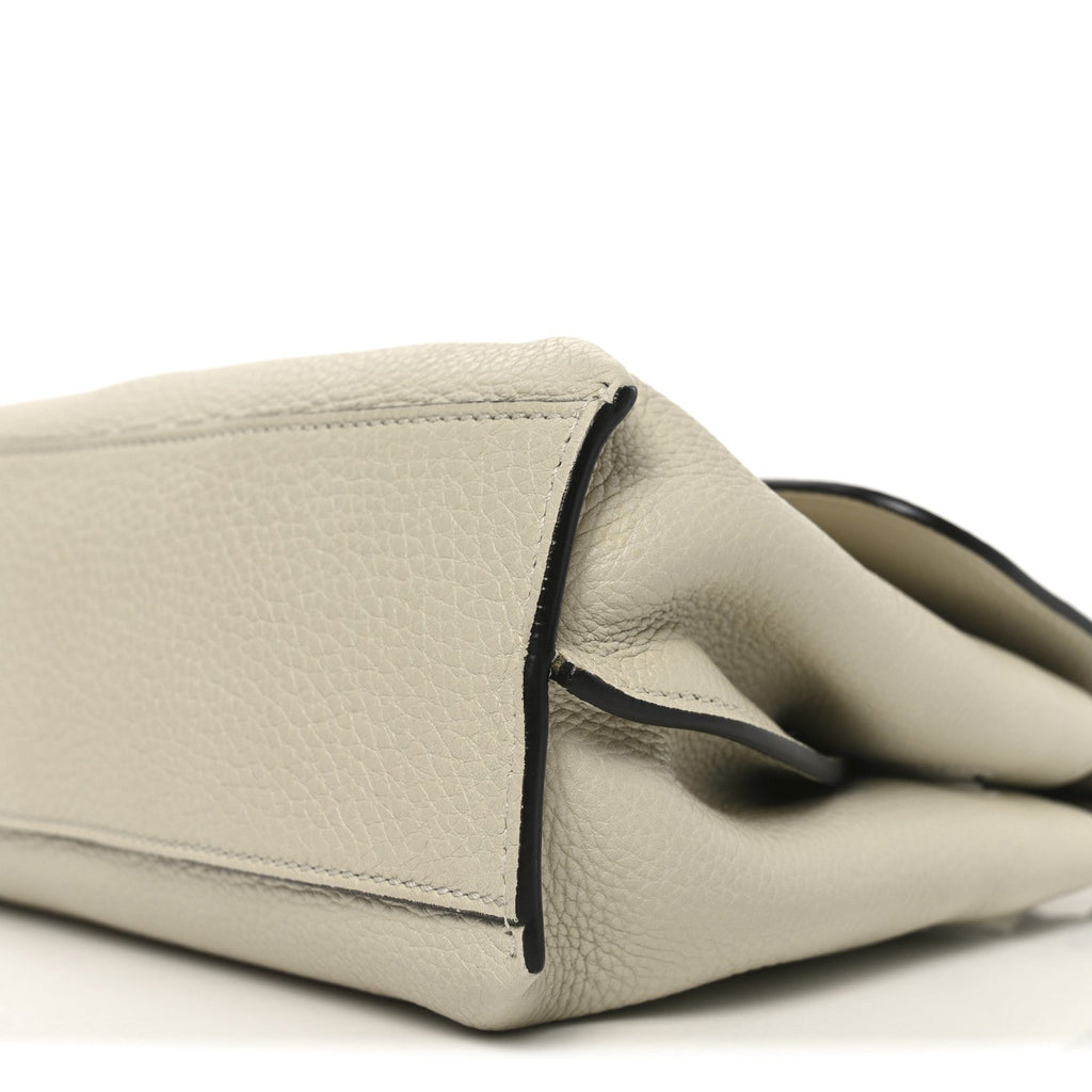 Gucci Cellarius Calfskin Small Bamboo Daily Top Handle Bag Mystic White