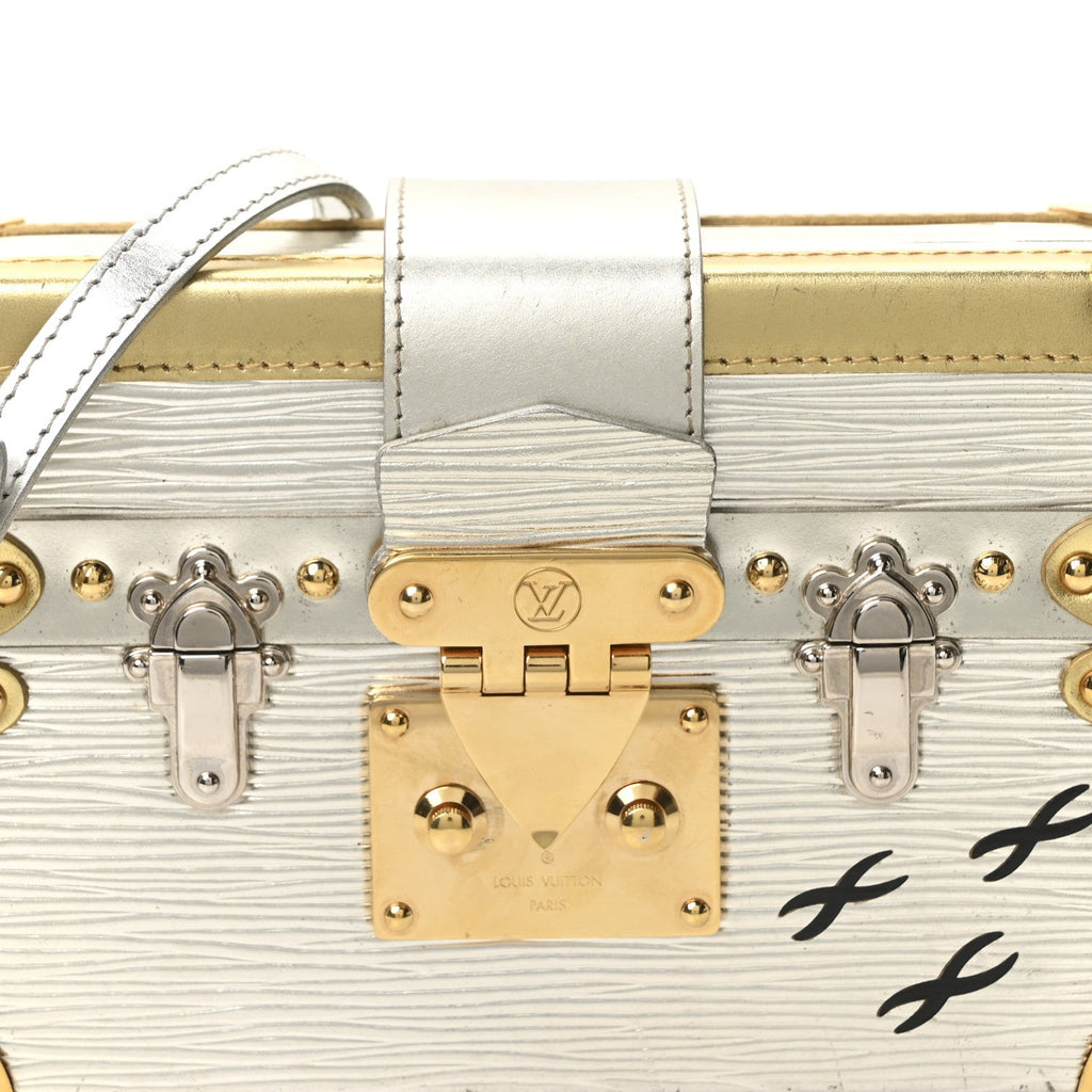 Louis Vuitton Metallic Epi Petite Malle Silver