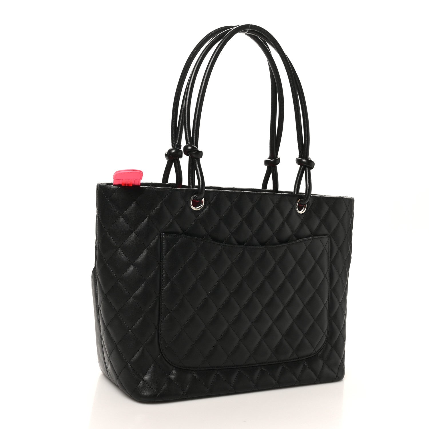 Chanel Calfskin Quilted Large Cambon Tote Black White