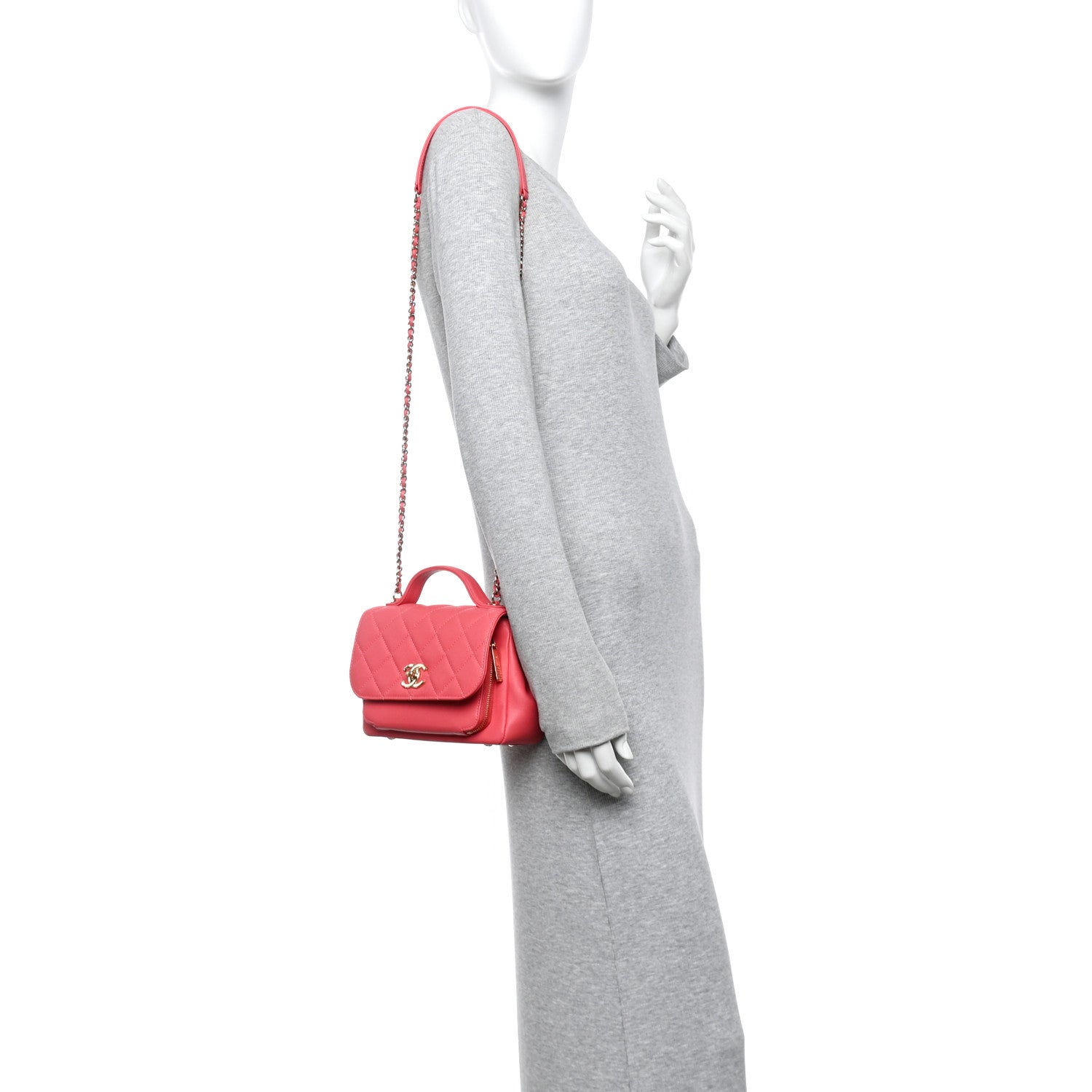 Chanel Caviar Quilted Small Business Affinity Flap Coral