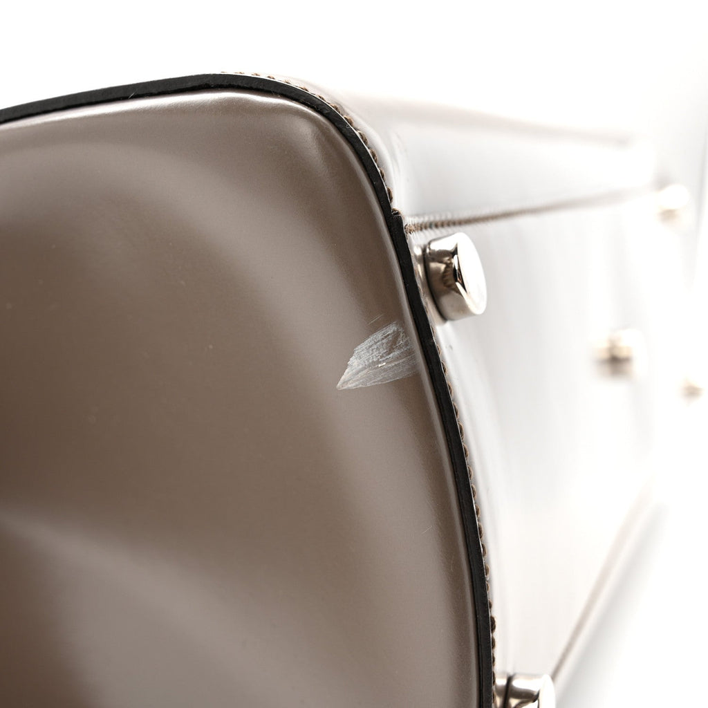 Gucci Regent Calfskin Large Lady Lock Flap Top Handle Bag Grey