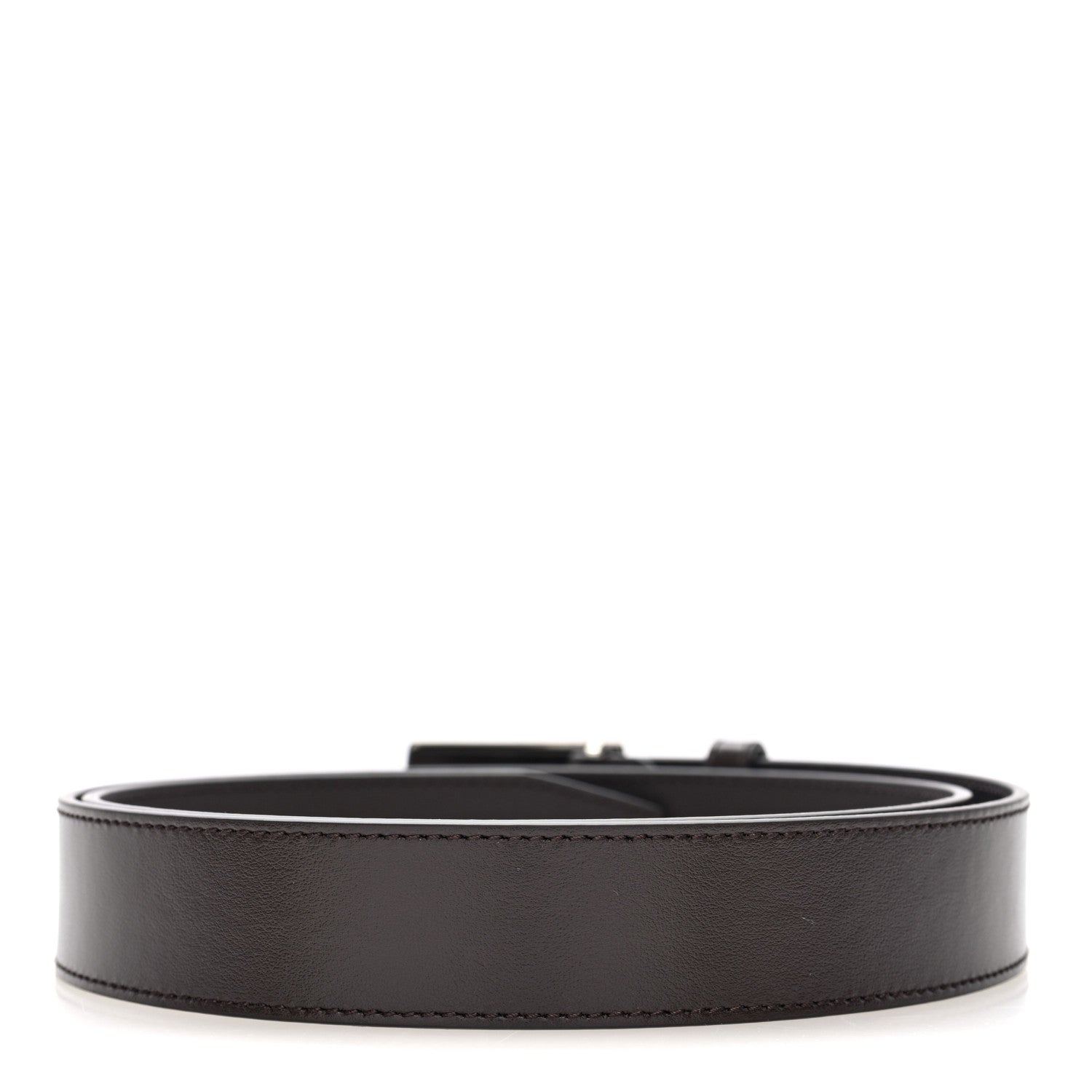 Gucci Plutone Calfskin Plaque GG 30mm Belt 90 36 Cocoa