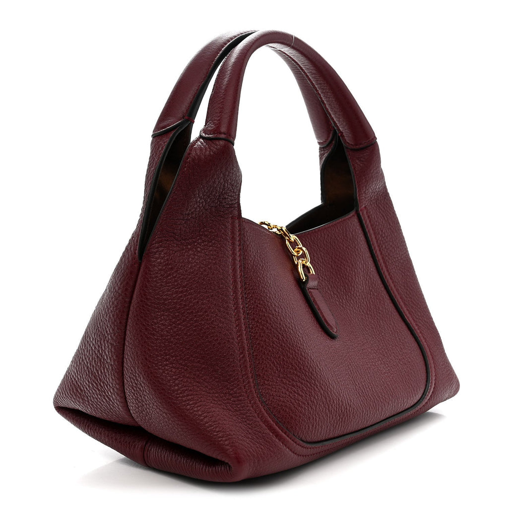 Gucci Grained Calfskin Softbit Medium Shoulder Bag Rosso Ancora