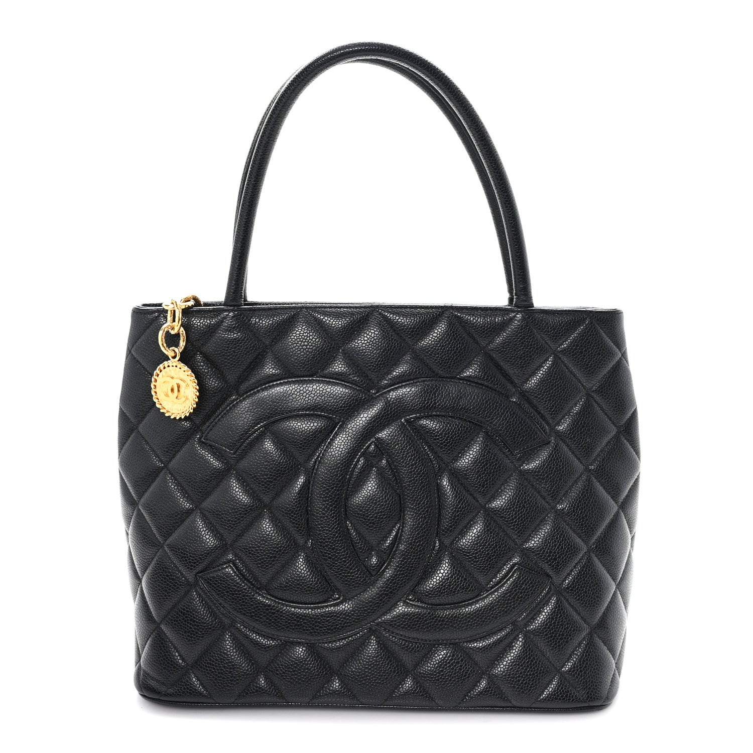 Chanel Caviar Quilted Medallion Tote Black