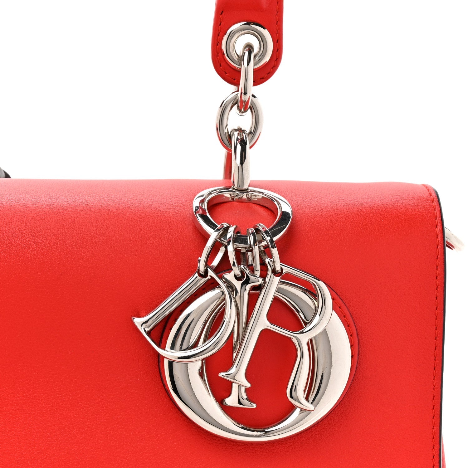 Christian Dior Calfskin Small Be Dior Flap Red