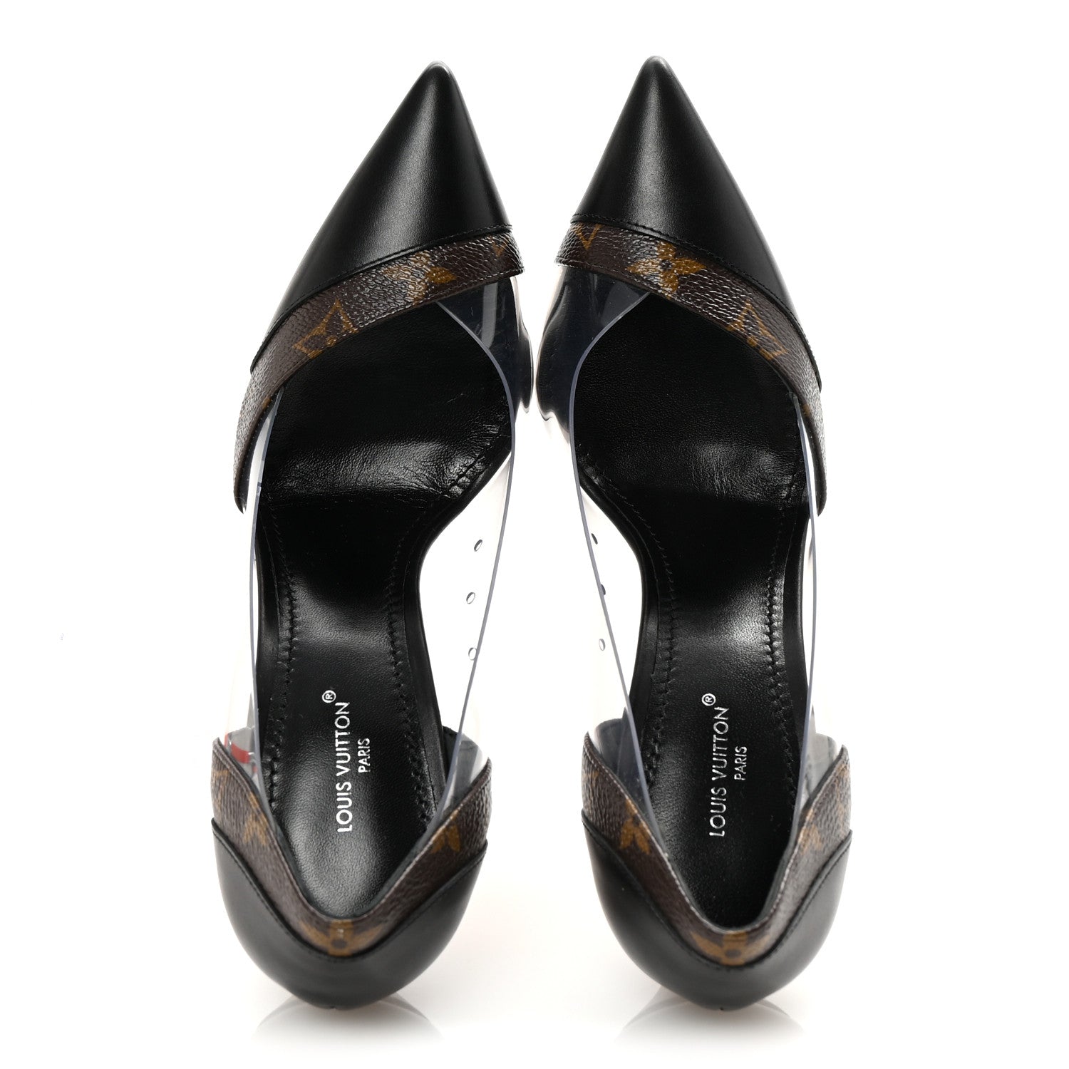 Louis Vuitton Monogram PVC Call Back Pumps 36.5 Black