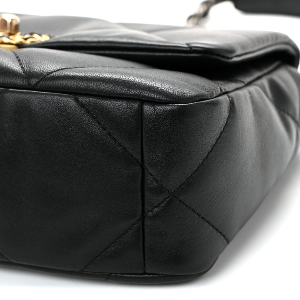 Chanel Lambskin Quilted Medium Chanel 19 Flap Black