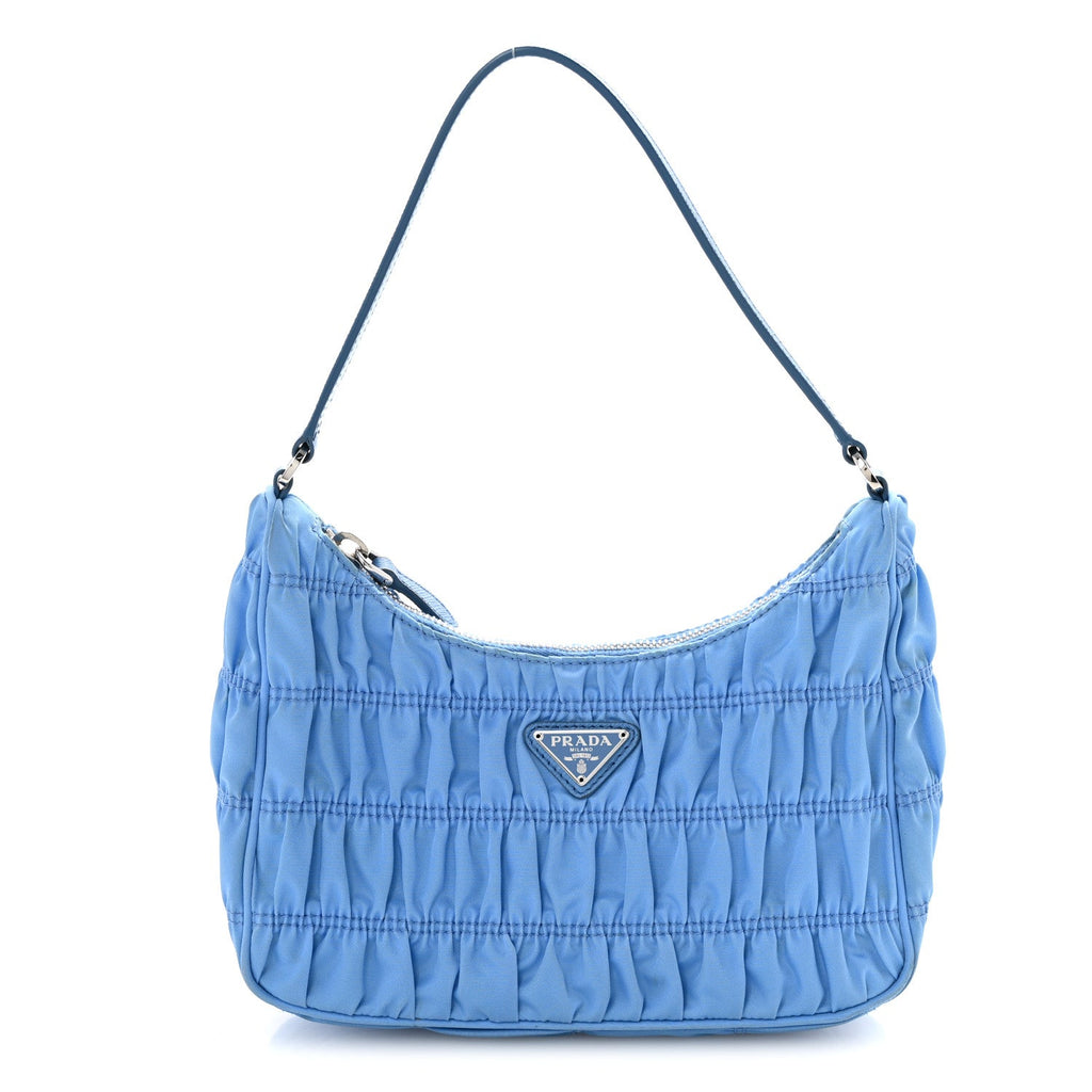Prada Tessuto Nylon Gaufre Shoulder Bag Pervinca
