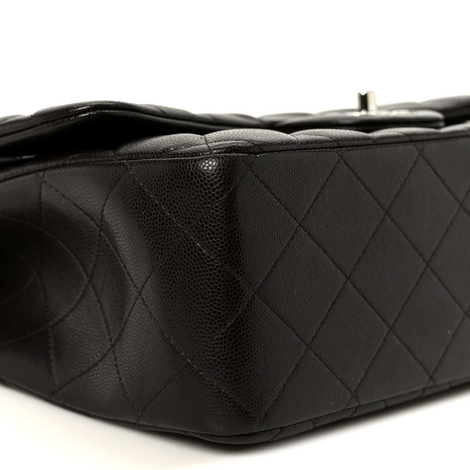 Chanel Caviar Quilted Jumbo Double Flap Dark Brown
