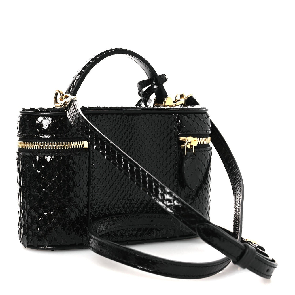 Louis Vuitton Snakeskin Vanity Pouch Black