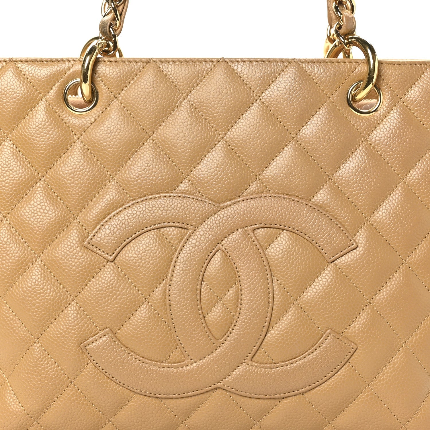 Chanel Caviar Quilted Grand Shopping Tote GST Beige