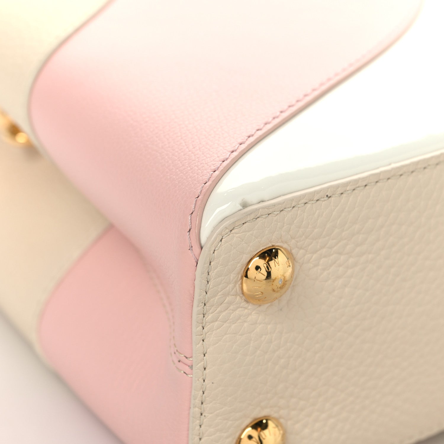 Louis Vuitton Taurillon Gelato Capucines BB Tonal Vanilla Beige