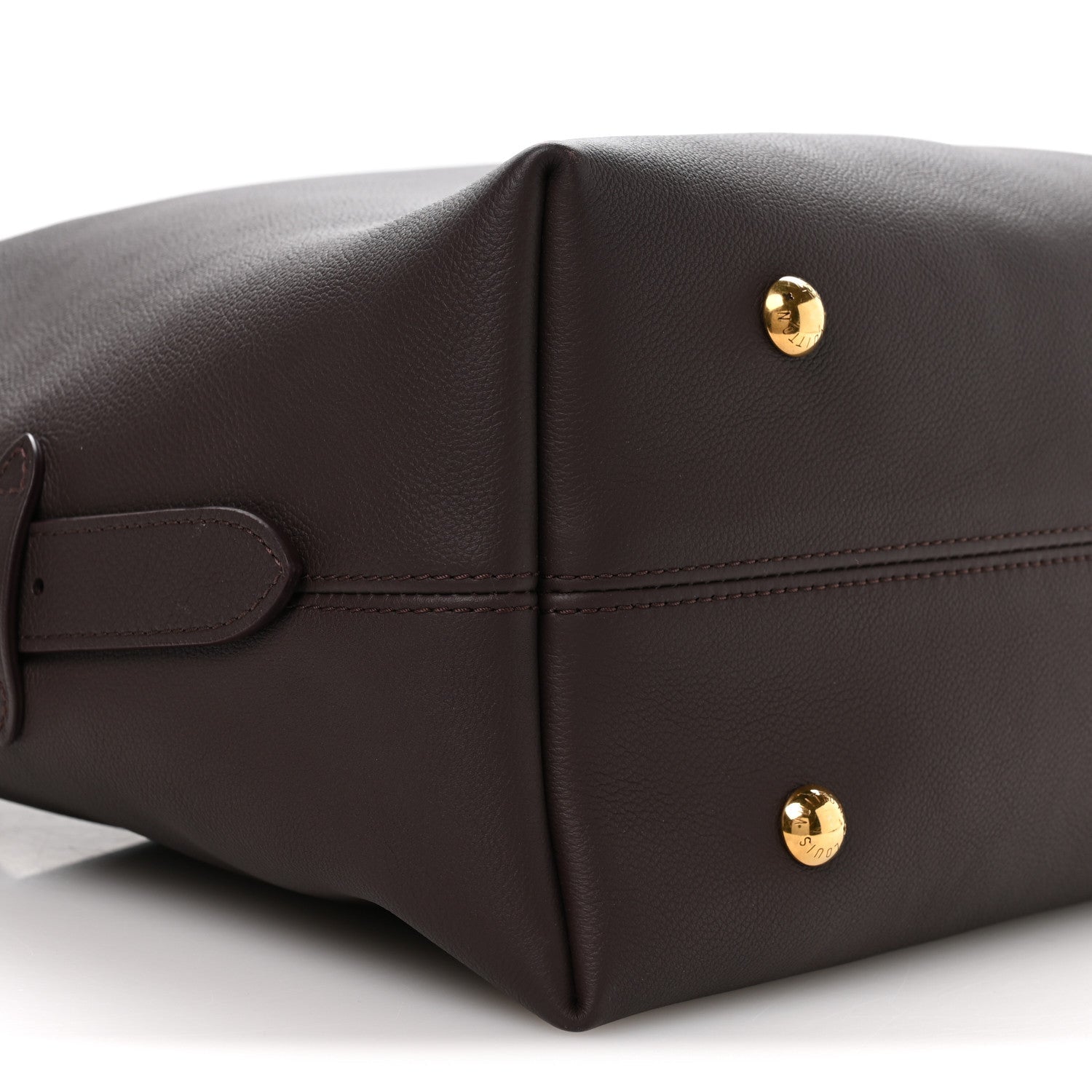 Louis Vuitton Grained Calfskin Low Key Hobo MM Chocolate
