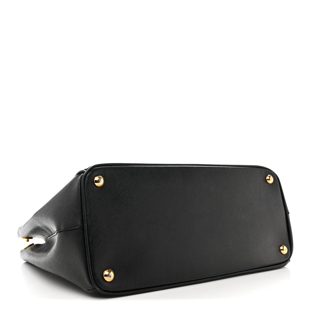 Prada Saffiano Lux Medium Galleria Double Zip Tote Black