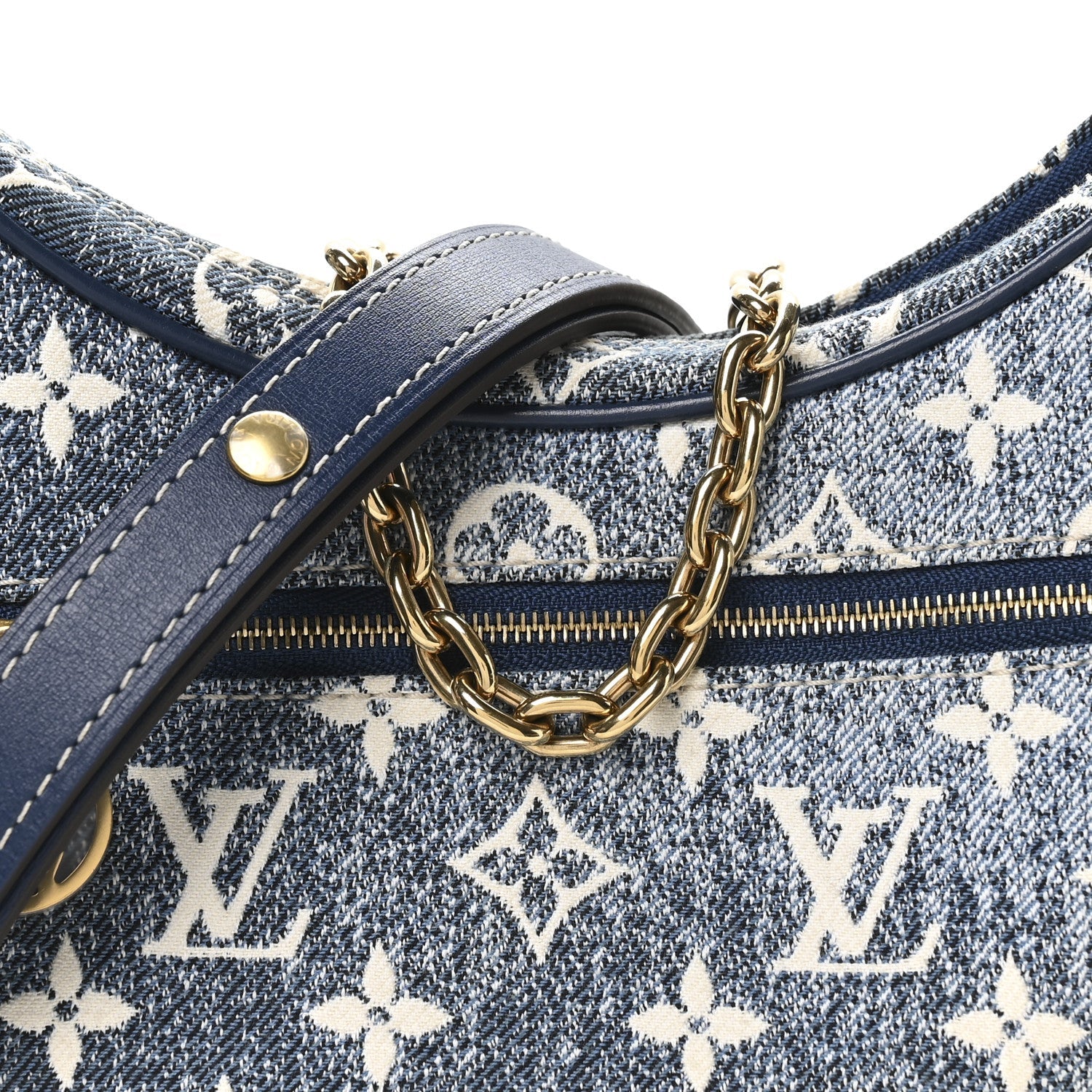 Louis Vuitton Monogram Jacquard Denim Loop Bleu