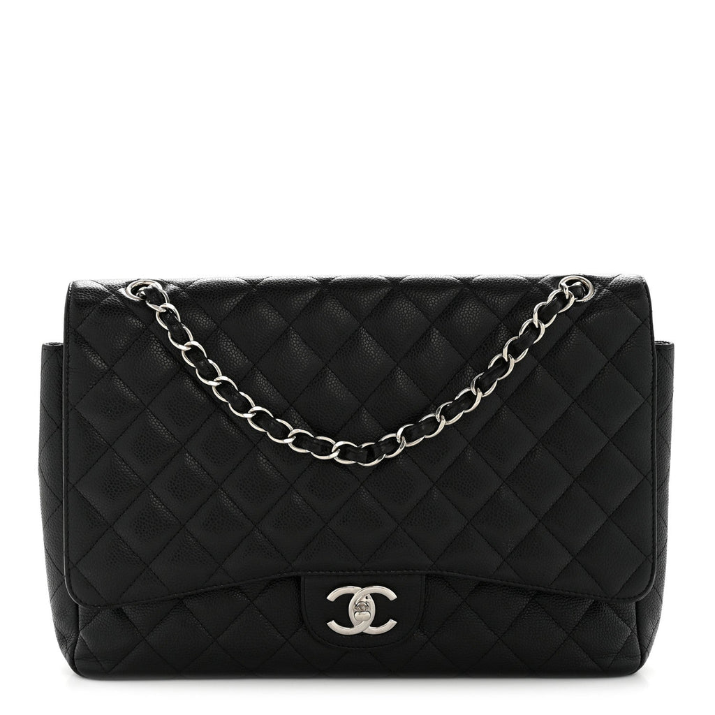 Chanel Caviar Quilted Maxi Double Flap Black