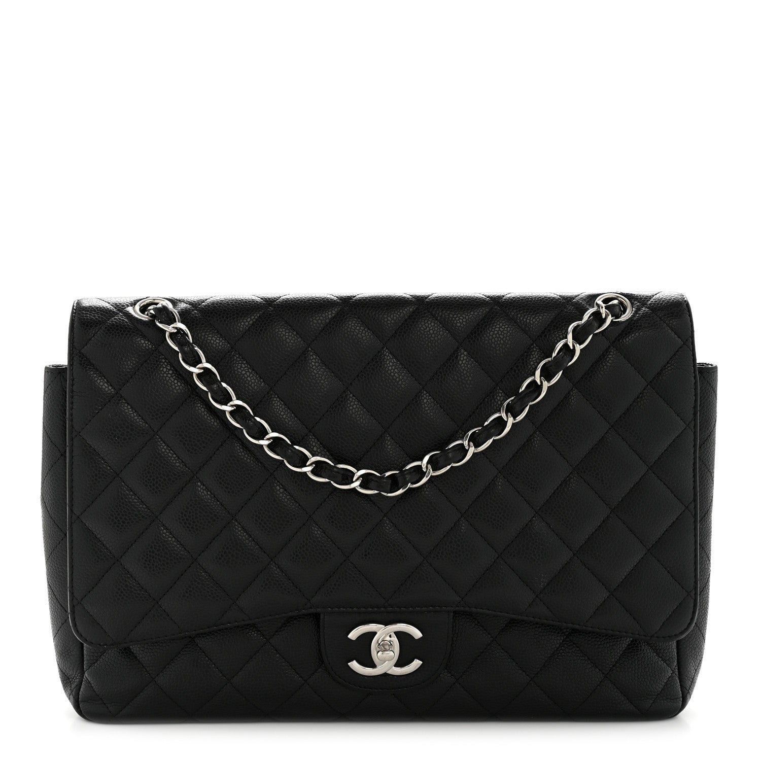 Chanel Caviar Quilted Maxi Double Flap Black