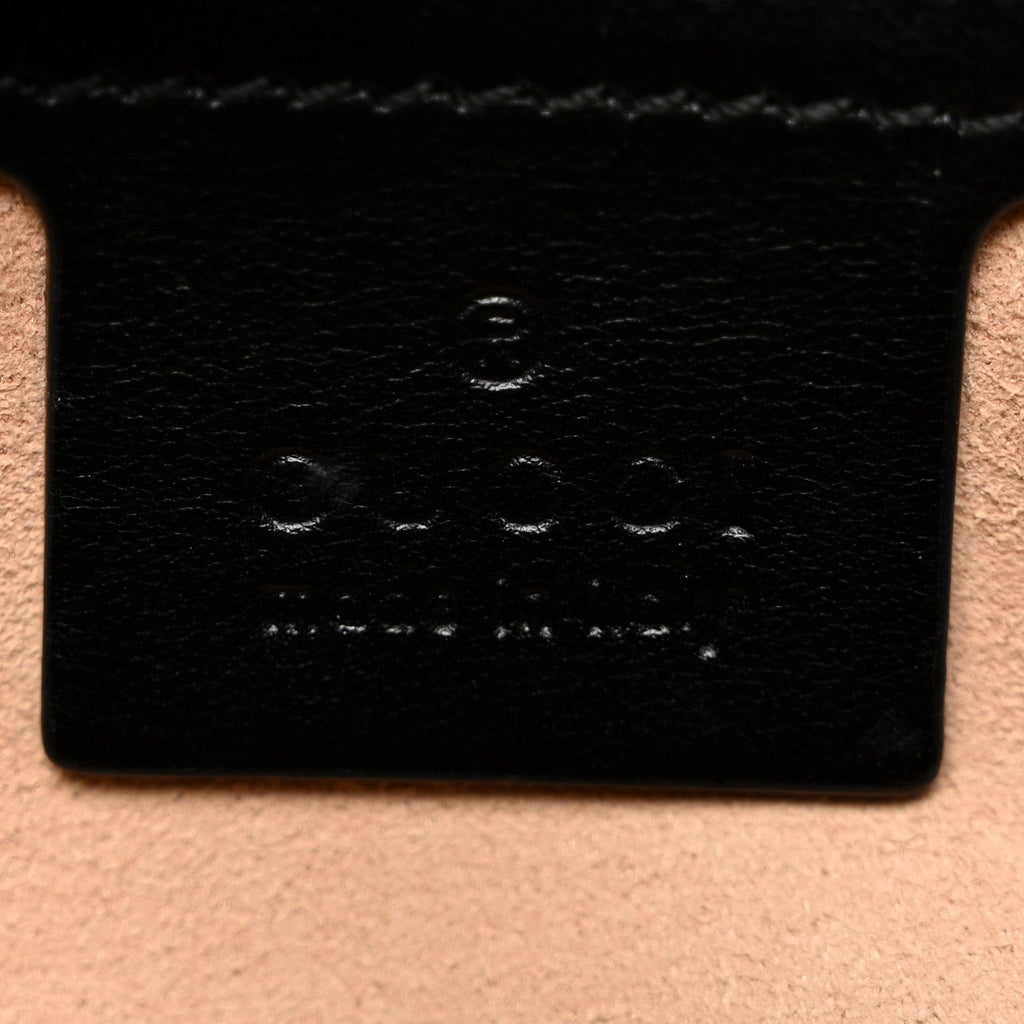 Gucci Calfskin Matelasse Small GG Marmont Shoulder Bag Black