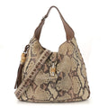 Gucci Snakeskin Large New Jackie Shoulder Bag Multicolor