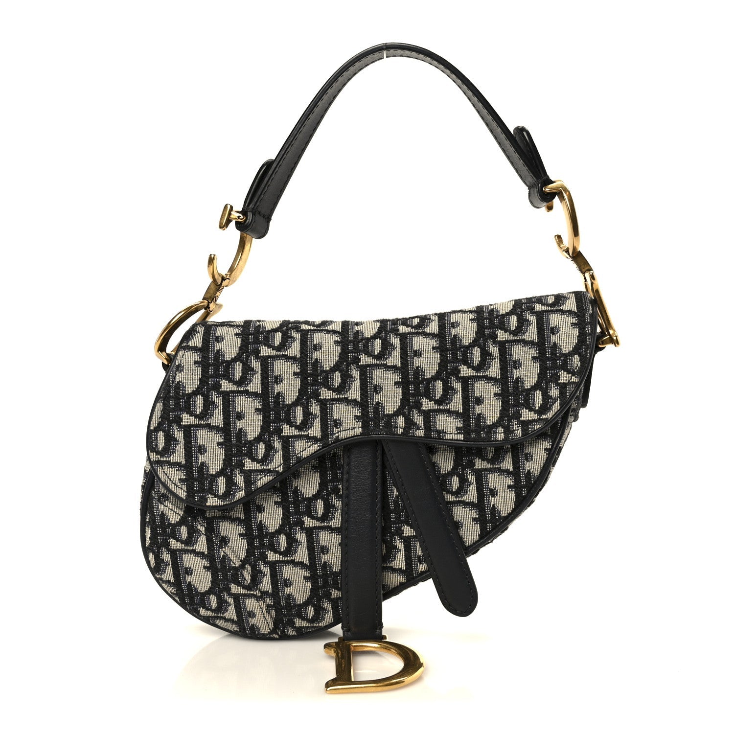 Christian Dior Oblique Mini Saddle Bag Blue