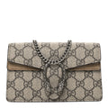 Gucci GG Supreme Monogram Super Mini Dionysus Shoulder Bag Taupe