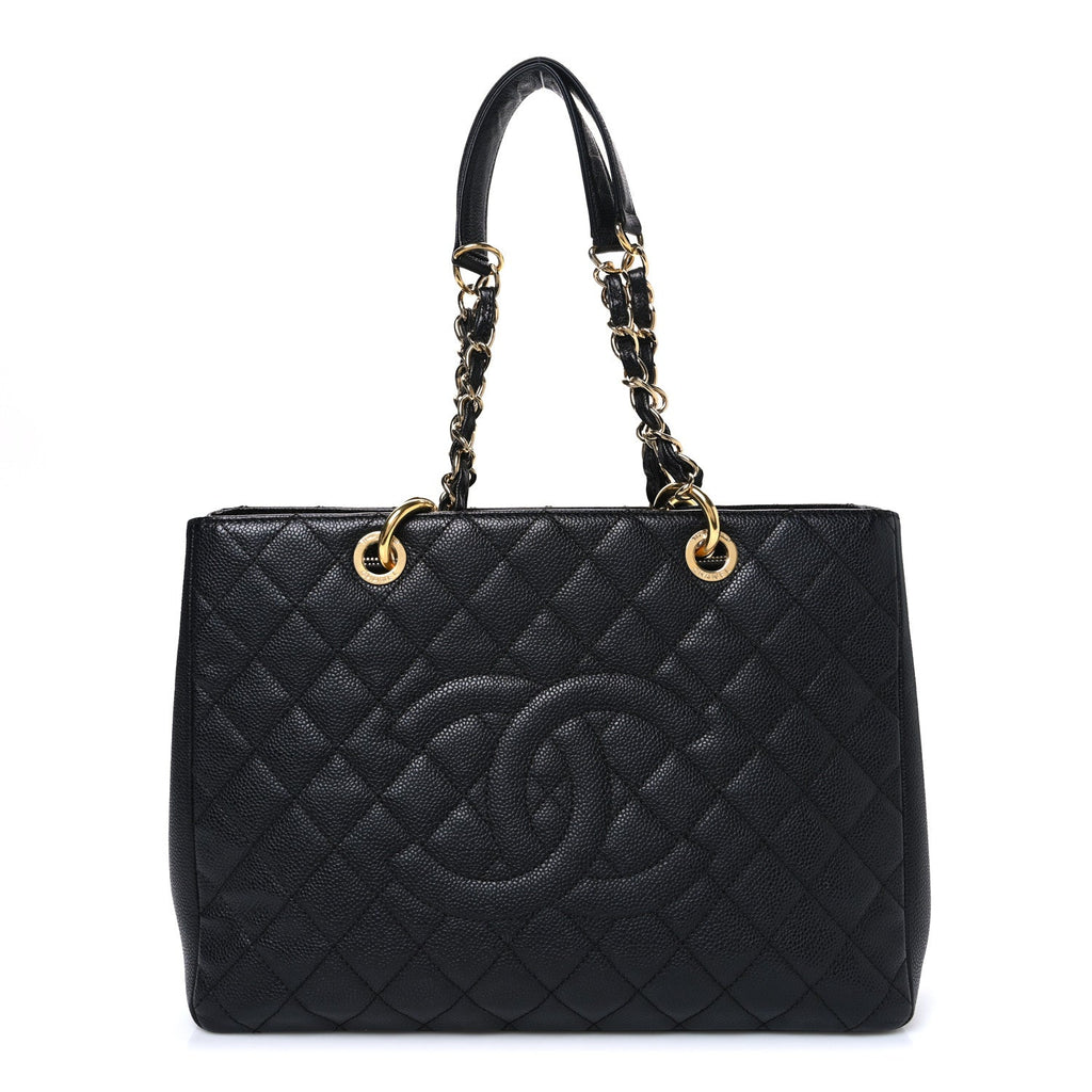 Chanel Caviar Quilted Grand Shopping Tote GST Black