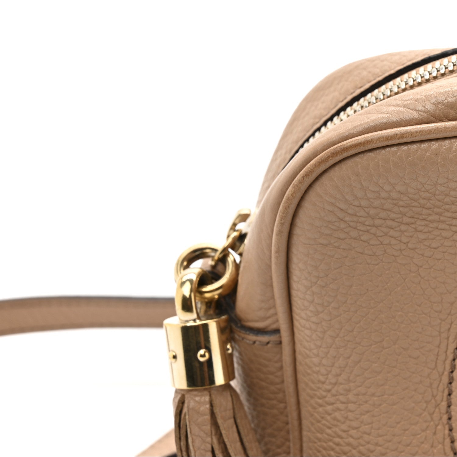Gucci Pebbled Calfskin Small Soho Disco Bag Rose Beige