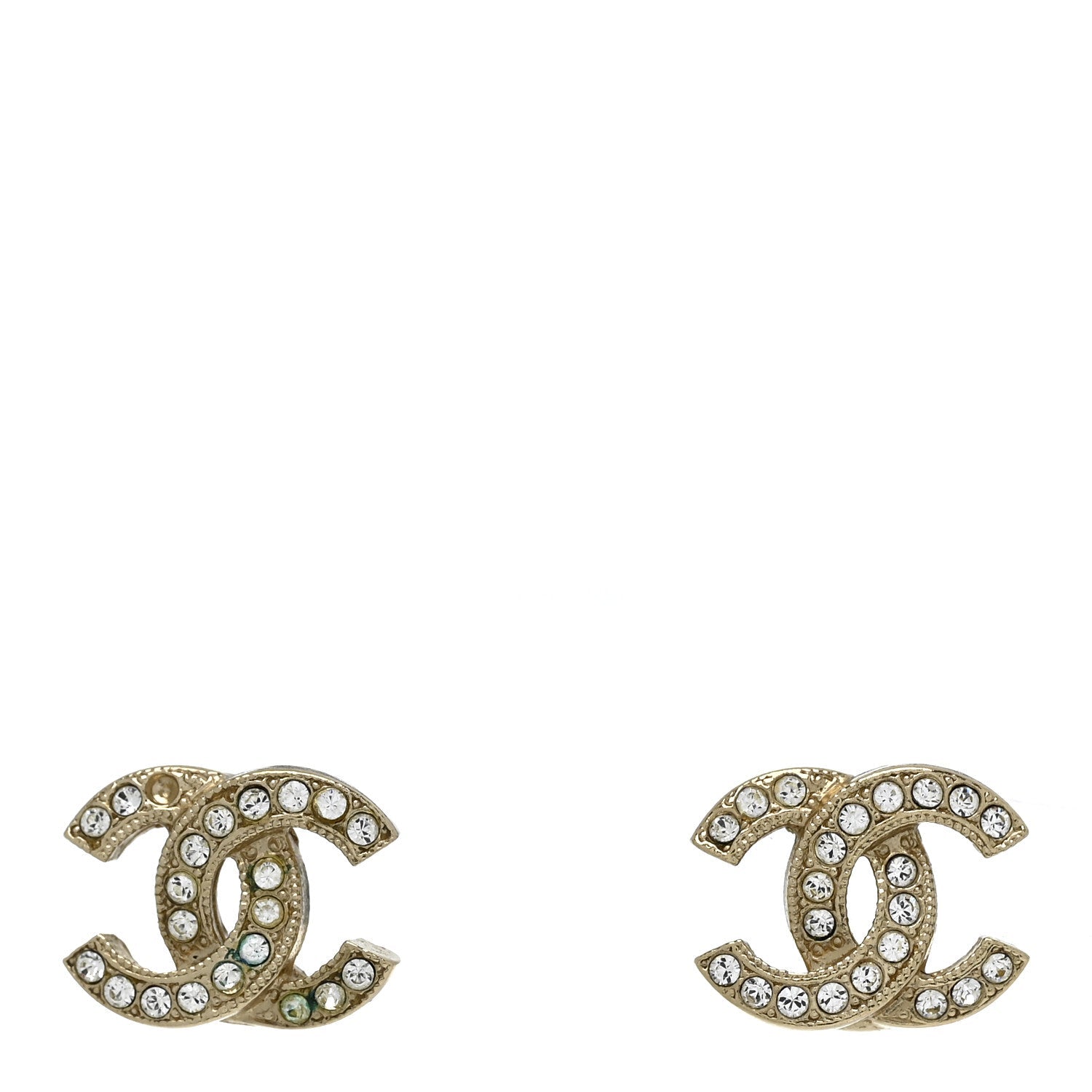 Crystal CC Earrings Gold
