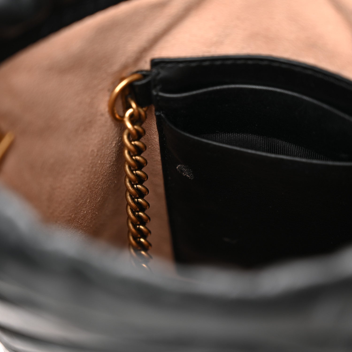 Gucci Calfskin Matelasse Mini GG Marmont 2.0 Bucket Bag Black