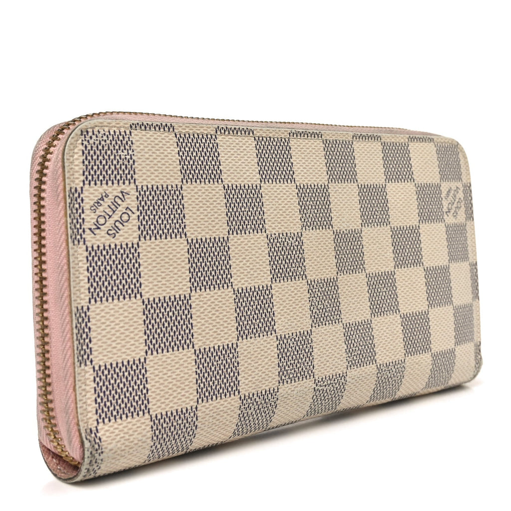 Louis Vuitton Damier Azur Zippy Wallet Rose Ballerine