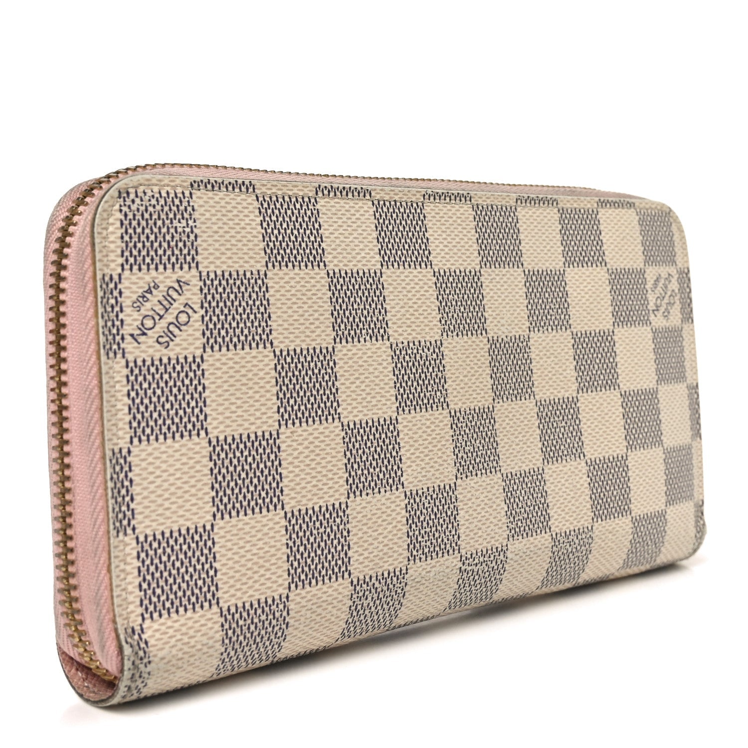 Louis Vuitton Damier Azur Zippy Wallet Rose Ballerine