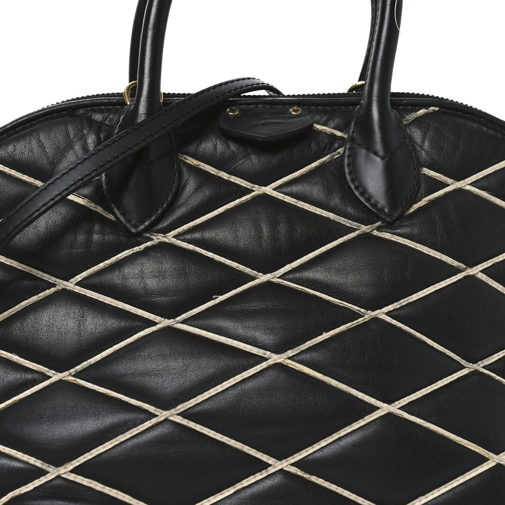 Louis Vuitton Lambskin Malletage Alma PM Black