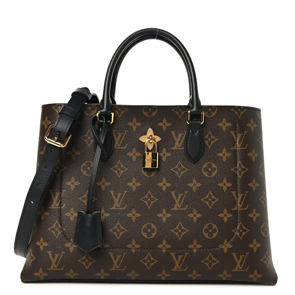 Louis Vuitton Monogram Flower Tote Black