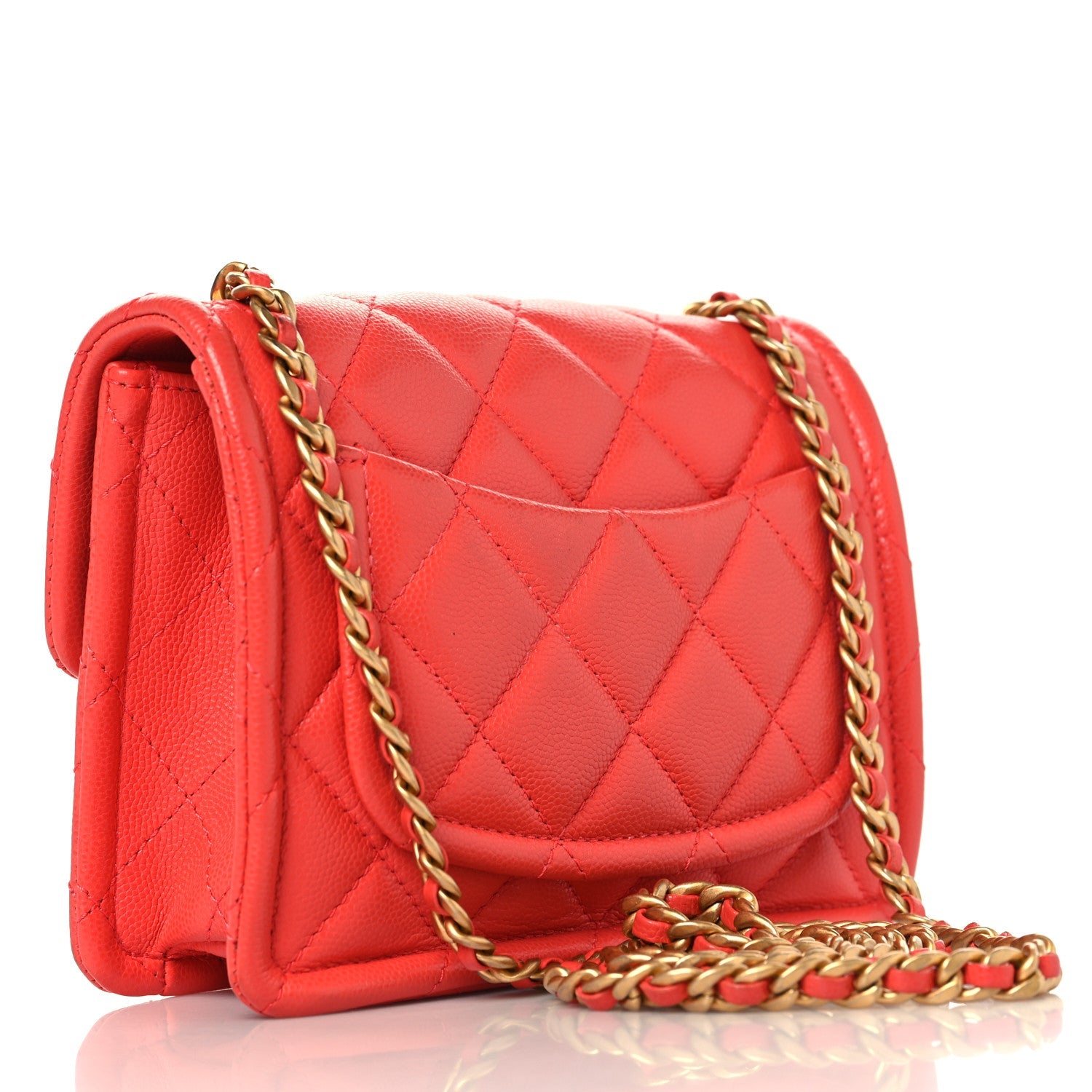 Chanel Caviar Quilted Mini Sweet Classic Flap Red