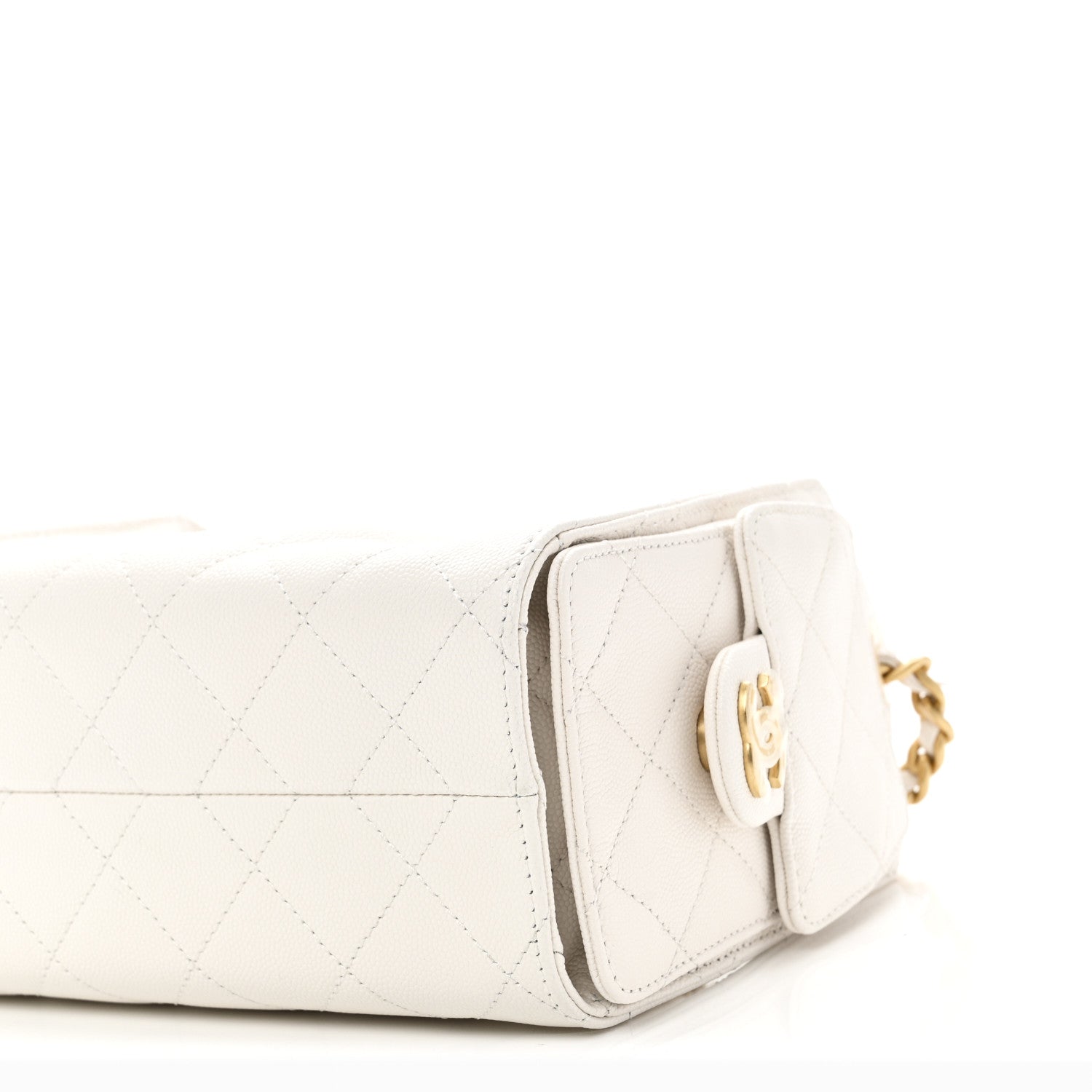 Chanel Caviar Quilted Mini Chanel 25 Handbag White