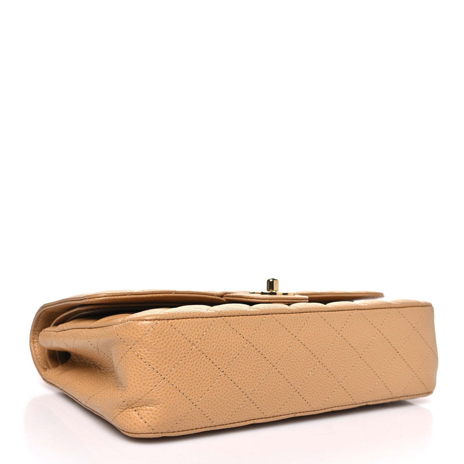 Chanel Caviar Quilted Medium Double Flap Beige