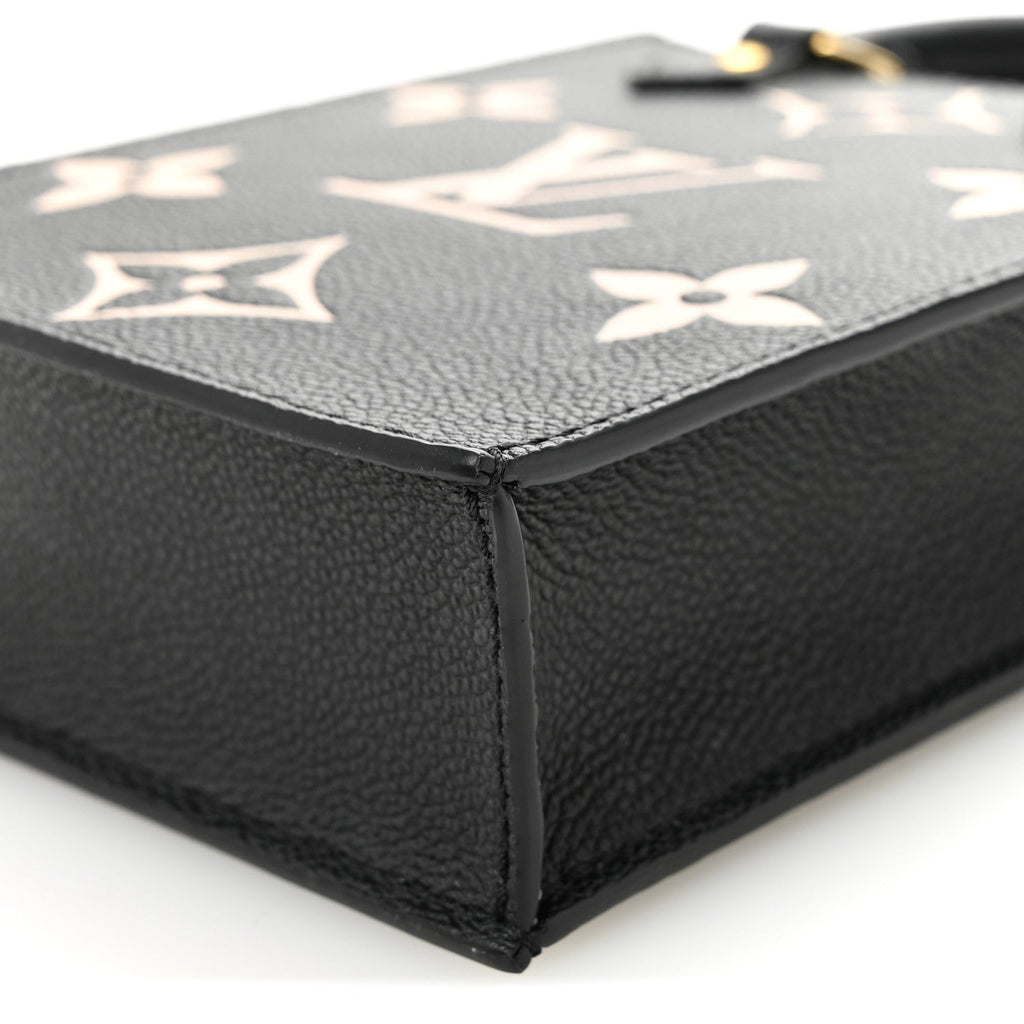 Louis Vuitton Empreinte Monogram Giant Petit Sac Plat Black Beige