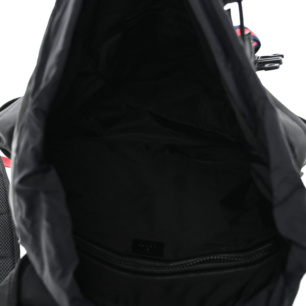 Gucci Techno Canvas Web Double Buckle Backpack Black