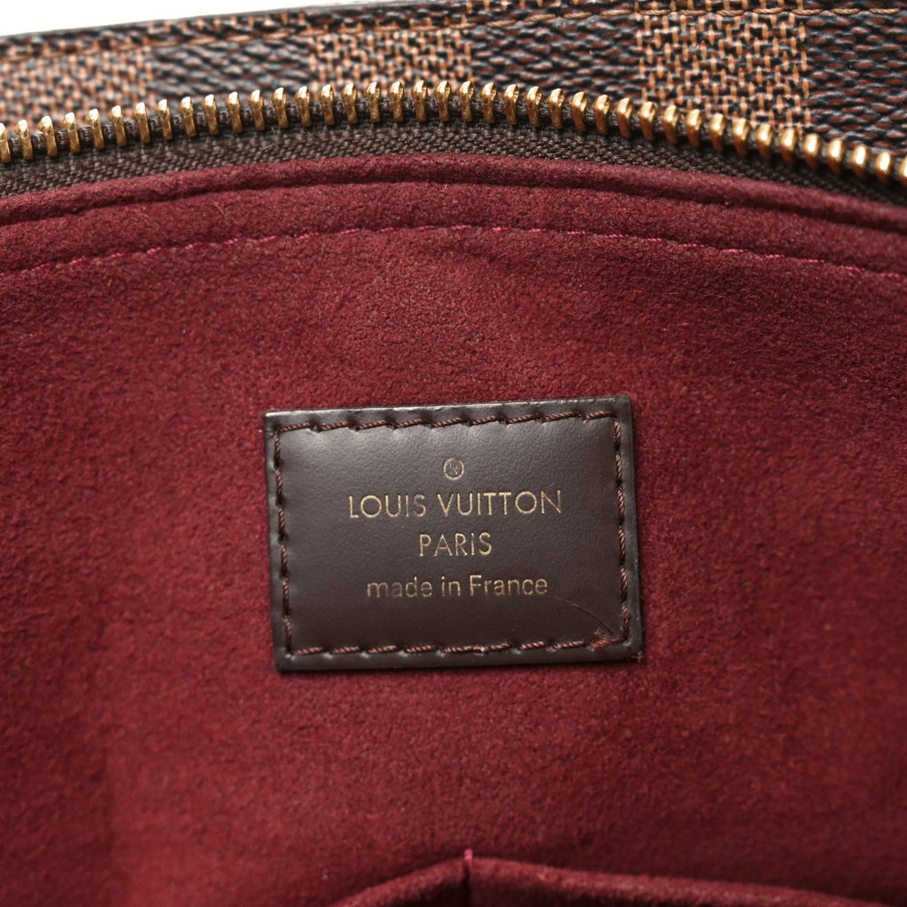 Louis Vuitton Cuir Taurillon Damier Ebene Normandy Bordeaux