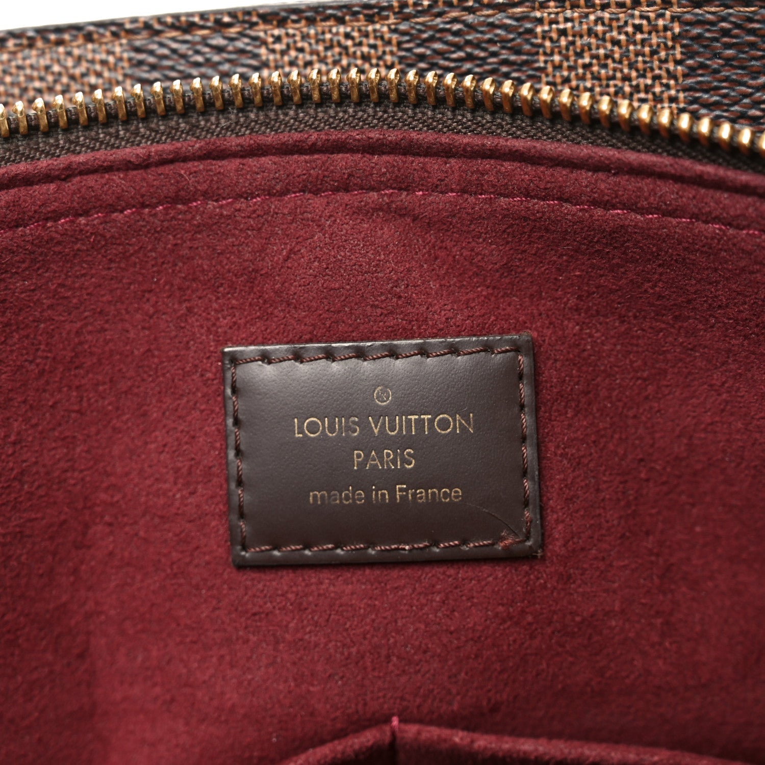 Louis Vuitton Cuir Taurillon Damier Ebene Normandy Bordeaux