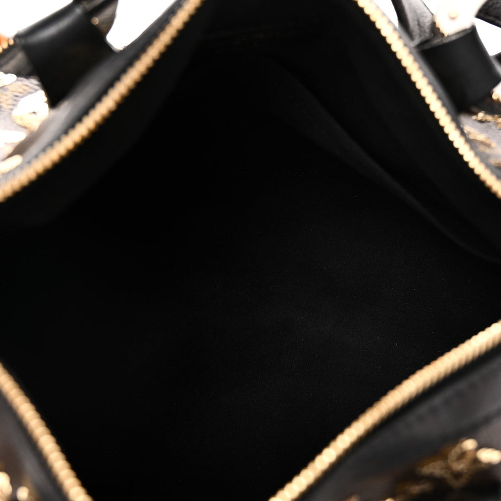 Louis Vuitton Monogram Sequins Eclipse Speedy 28 Gold
