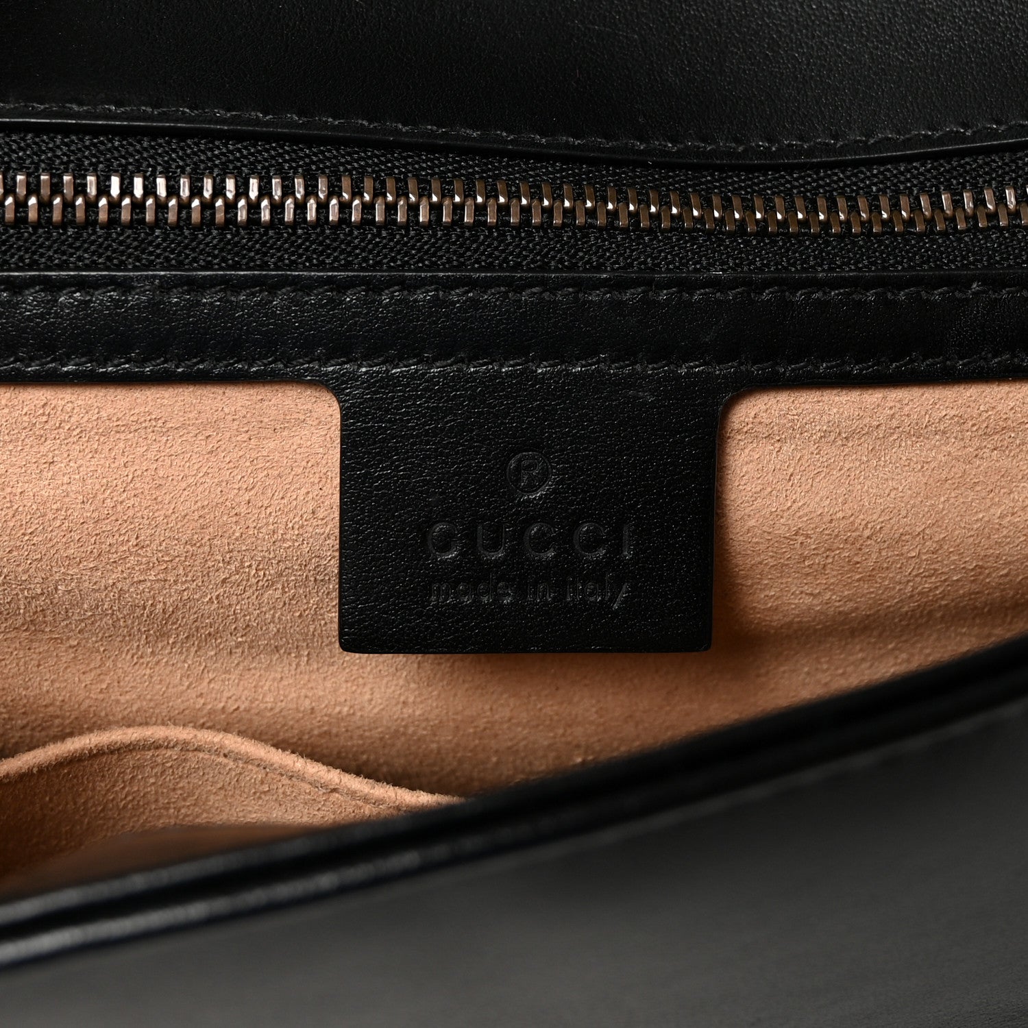 Gucci Calfskin Matelasse Medium GG Marmont Shoulder Bag Black