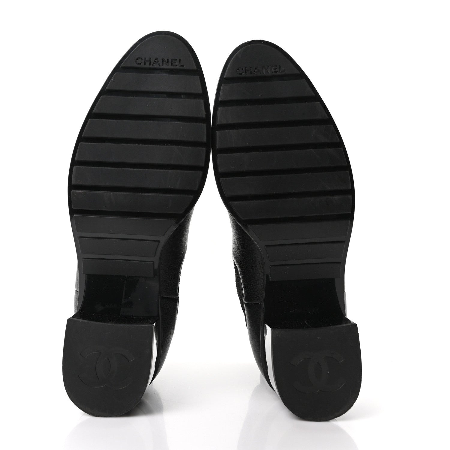 Calfskin Patent Cap Toe CC Short Boots 40 Black
