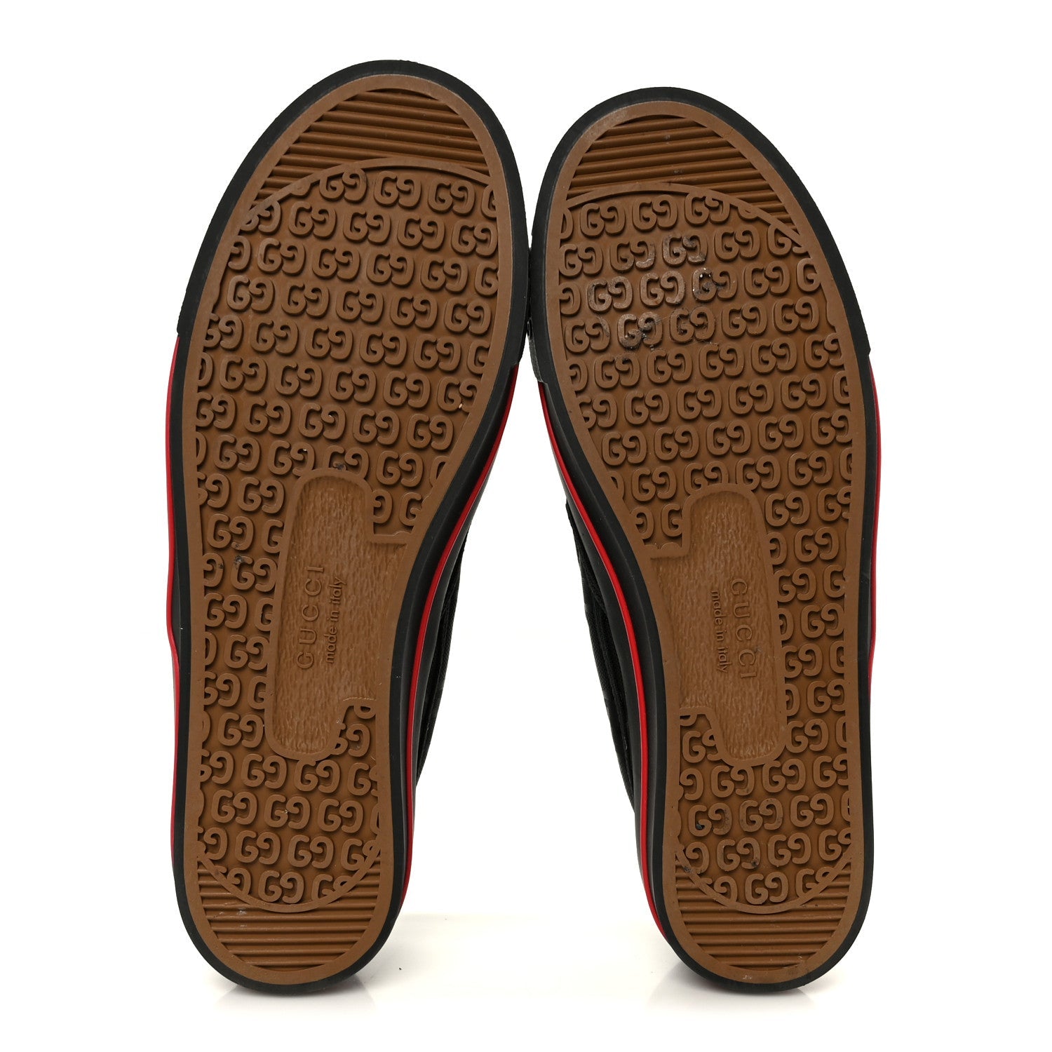 Gucci GG Nylon Mens 1977 Tennis Slip On Sneakers 8.5 Black